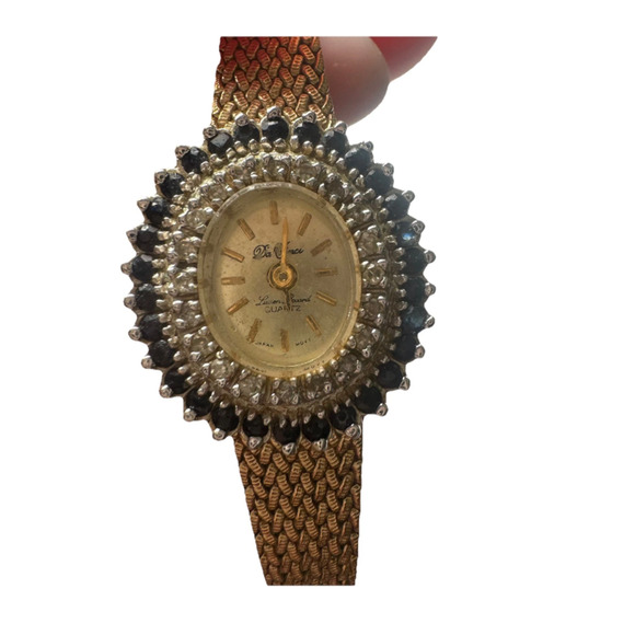 Da Vinci by Lucien Piccard ~50 Sapphire Diamond ladies watch brand new battery main image 7